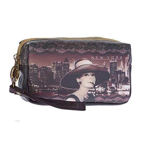 Caracterismia Audrey Hepburn New York-Trousse de Toilette Box Bolsa de aseo, 18 cm, Marrón