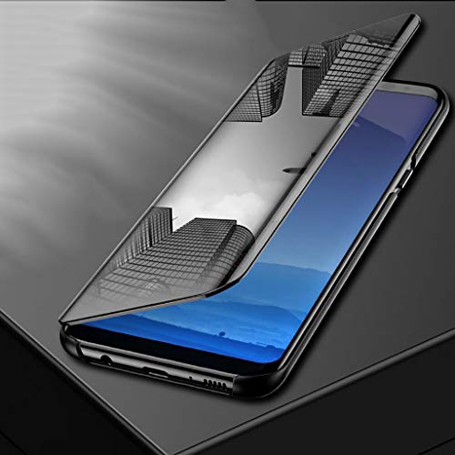 Carcasa Samsung Galaxy J6 2018 Case Mirror Funda Inteligente J6 Plus Funda de Espejo Flip Caso PC Hard Teléfono móvil Shell Cover para Galaxy J6 Prime/J620 Caso(J6,Ororosa)