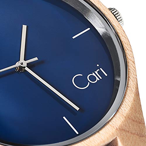 Cari Reloj de Madera para Mujer y Hombre con Movimiento Suizo y Cristal de Zafiro - Reloj Pulsera Estocolmo-021