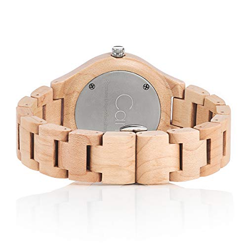 Cari Reloj de Madera para Mujer y Hombre con Movimiento Suizo y Cristal de Zafiro - Reloj Pulsera Estocolmo-021