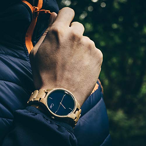 Cari Reloj de Madera para Mujer y Hombre con Movimiento Suizo y Cristal de Zafiro - Reloj Pulsera Estocolmo-021