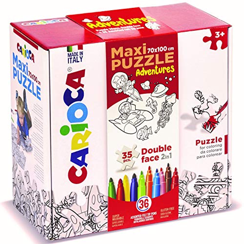 Carioca- Maxi Puzzle coloreable, Multicolor (42837)
