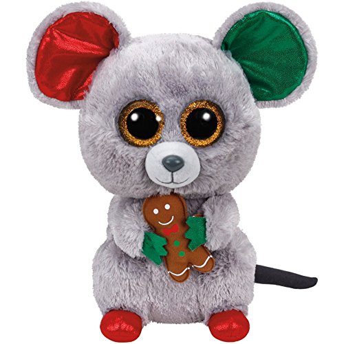 Carletto Ty - 37078 - Mac - ratón de la Navidad con los Ojos de Brillo de glubschi Beanie Boo, x-mas Limitada, de Felpa, de 24 cm
