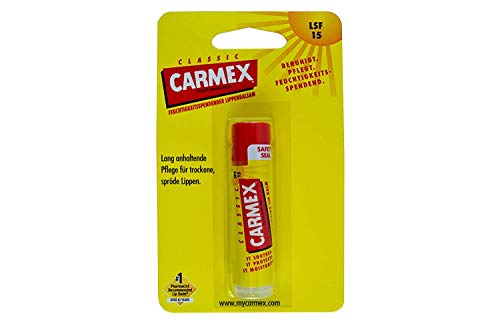 carmex Classic Labios Bálsamo Stick (LSF 15), 3 Pack (3 x 4 G)
