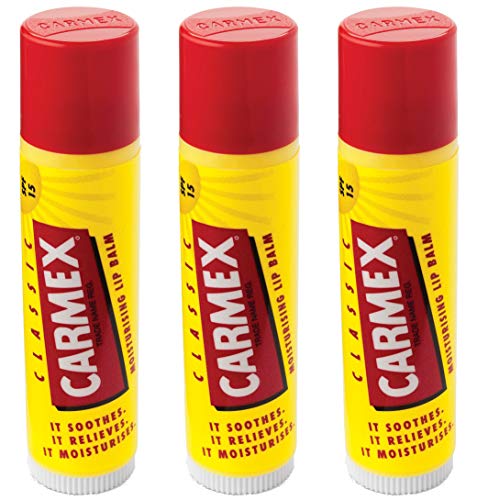 carmex Classic Labios Bálsamo Stick (LSF 15), 3 Pack (3 x 4 G)