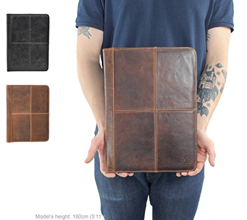 Carpeta para Documentos Gusti Leder studio "Adrian" Organizador de Cuero Tablet Universidad Vintage Marrón 2S37-20-2wp