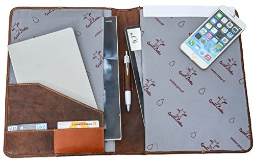 Carpeta para Documentos Gusti Leder studio "Adrian" Organizador de Cuero Tablet Universidad Vintage Marrón 2S37-20-2wp