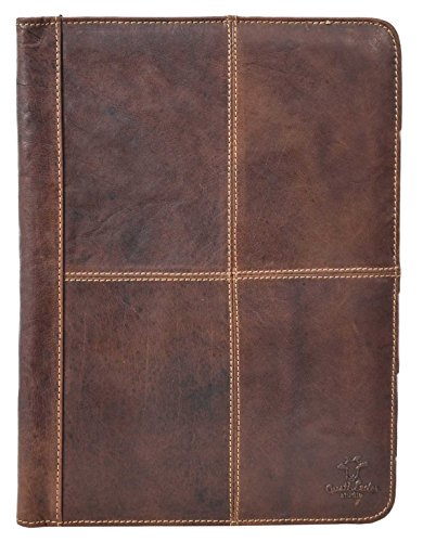 Carpeta para Documentos Gusti Leder studio "Adrian" Organizador de Cuero Tablet Universidad Vintage Marrón 2S37-20-2wp