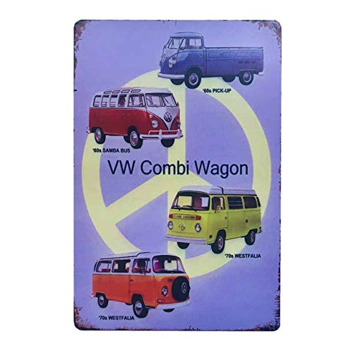 Cartel de Chapa de Metal Retro Vespa Indian Motor Bus Shabby Chic Cartel de Hierro Garaje Placa rústica Hombre Cueva Pub Bar Club House Decoración 20 * 30cm