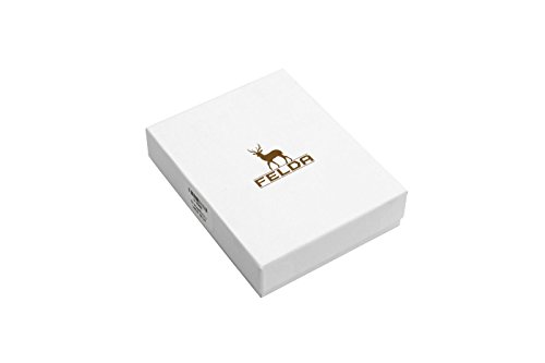 Cartera para Mujer - con Bloqueo de transmisiones RFID y 10 Ranuras para Tarjetas - Cuero auténtico Muy Suave - Naranja y Verde