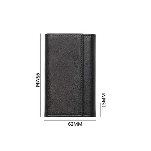 Carteras Portatarjetas De Viaje De Cuero Portatarjetas De Cuero Funda Tarjeta De Crédito-Mantenga Limpias Las Tarjetas De Visita (Color : Brown, Size : 9.8 * 6.5 * 1.5cm)