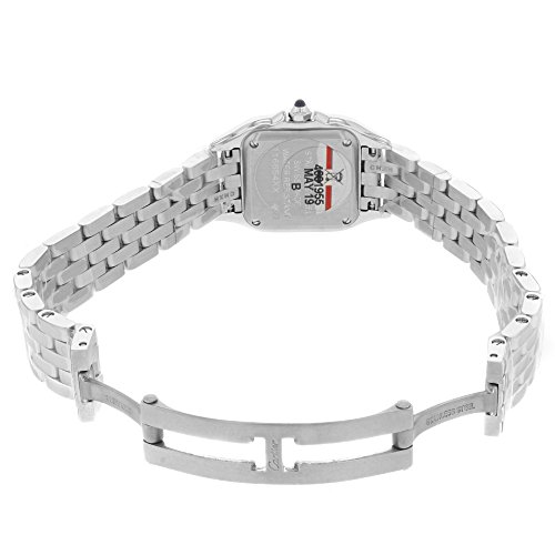 Cartier Pantherede de Cartier Reloj de acero inoxidable para mujer con esfera plateada WSPN0006