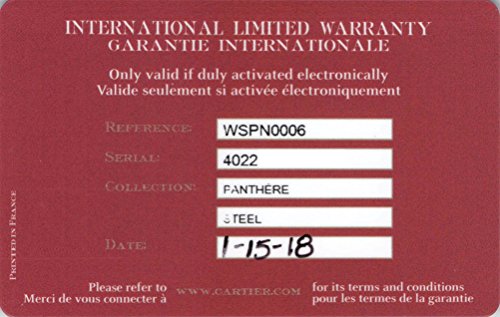 Cartier Pantherede de Cartier Reloj de acero inoxidable para mujer con esfera plateada WSPN0006