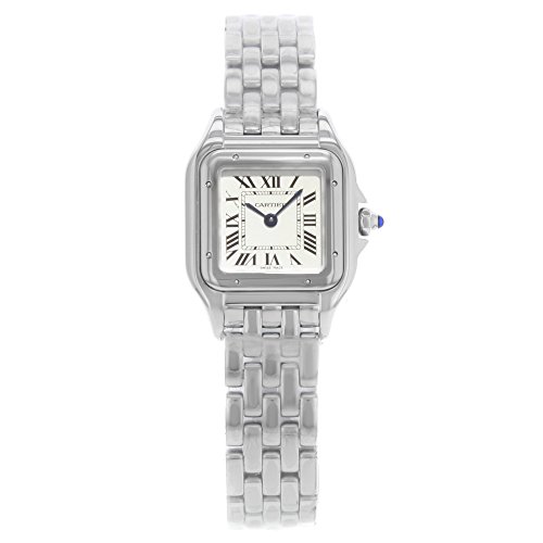 Cartier Pantherede de Cartier Reloj de acero inoxidable para mujer con esfera plateada WSPN0006