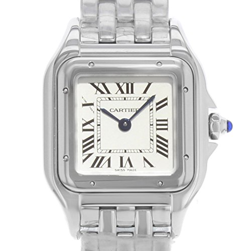 Cartier Pantherede de Cartier Reloj de acero inoxidable para mujer con esfera plateada WSPN0006