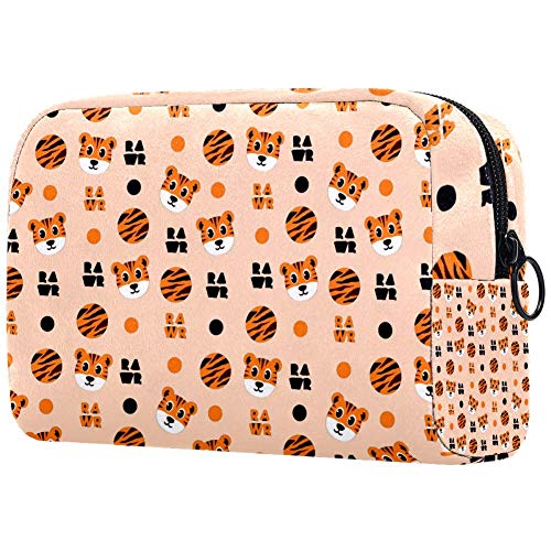 Cartoon Tiger B3 Viaje Colgante Neceser Lavado Bolsa Maquillaje Cosmético Organizador para Mujeres Niñas Niños