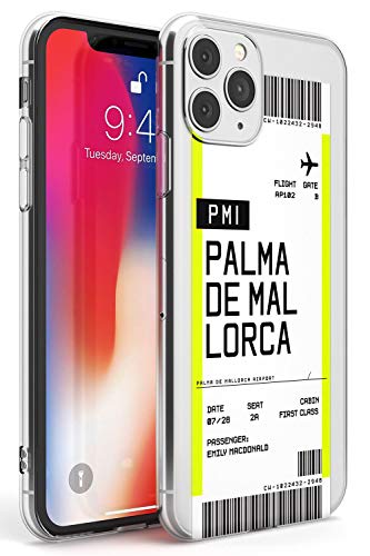 Case Warehouse embarque Personalizada Pass: Palma De Mallorca Slim Funda para iPhone 11 Pro MAX TPU Protector Ligero Phone Protectora con Personalizado Viajero