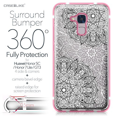 CASEiLIKE Funda Honor 5C, Carcasa Huawei Honor 5C / Honor 7 Lite / GT3, Arte de la Mandala 2093, TPU Gel Silicone Protectora Cover