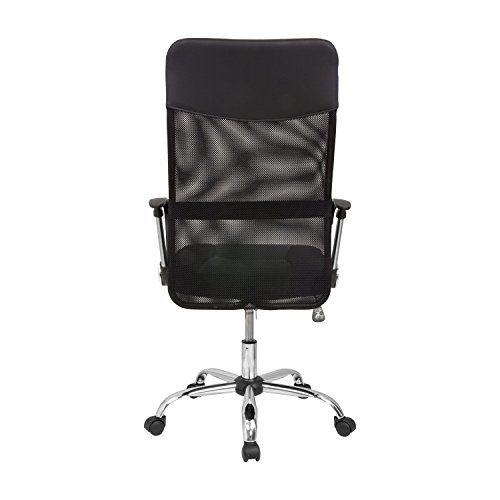 Cashoffice - Silla de Oficina - Silla de Escritorio con respaldo transpirable - Color Negro