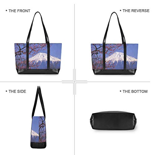 Casual Japón Style Sakura Scenery Bolso Tote Bag Gran capacidad Girls Fashion Computer