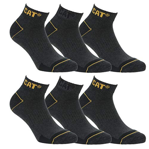 CAT CATERPILLAR HOMBRE 6 PARES CALCETINES DE TRABAJO BAJOS (43-46, 6 pares de Gris)
