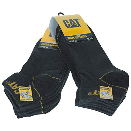 CAT CATERPILLAR HOMBRE 6 PARES CALCETINES DE TRABAJO BAJOS (43-46, 6 pares de Gris)