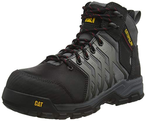 Cat Footwear Induction NT S1P, Botas de Construcción para Hombre, Negro Med Carbón, 42 EU