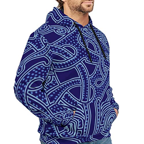 CATNEZA - Sudadera con capucha para hombre, diseño vikingo, peso pesado, uso diario, color blanco, talla 2XL