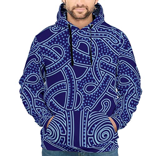 CATNEZA - Sudadera con capucha para hombre, diseño vikingo, peso pesado, uso diario, color blanco, talla 2XL
