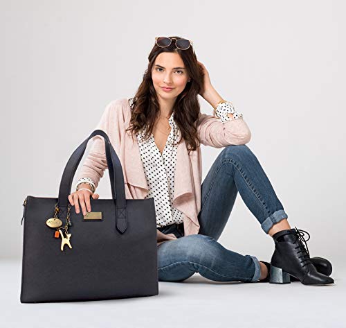 CATWALK COLLECTION - Grande Bolso de Hombro/Tote - Cuero resistente al agua - KATHARINA - Negro