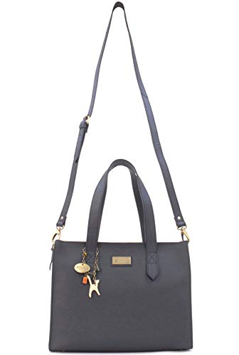 CATWALK COLLECTION - Grande Bolso de Hombro/Tote - Cuero resistente al agua - KATHARINA - Negro