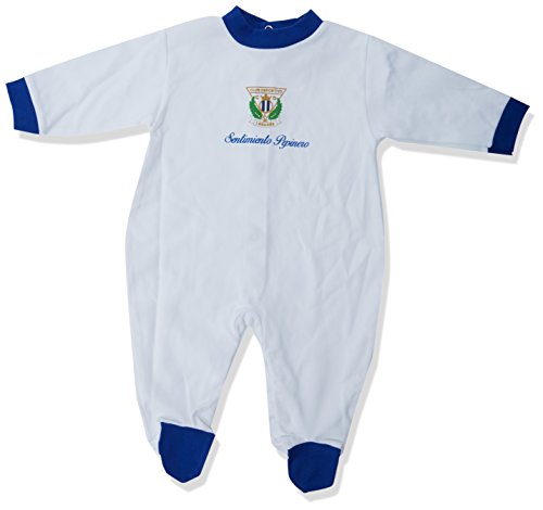 CD Leganés Pelleg Pelele, Bebé-Niños, Blanco/Azul, 0 meses