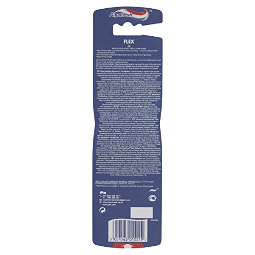 Cepillo de dientes Aquafresh – limpia y Flex, tamaño mediano, 12 paquetes de 3