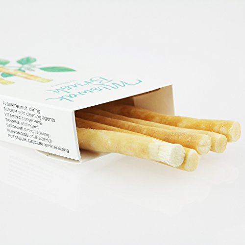 Cepillo de dientes Miswak por blissany- cepillo de dientes tradicional árabe, cepillo de dientes de madera, para dientes blancos naturales, 5pcs