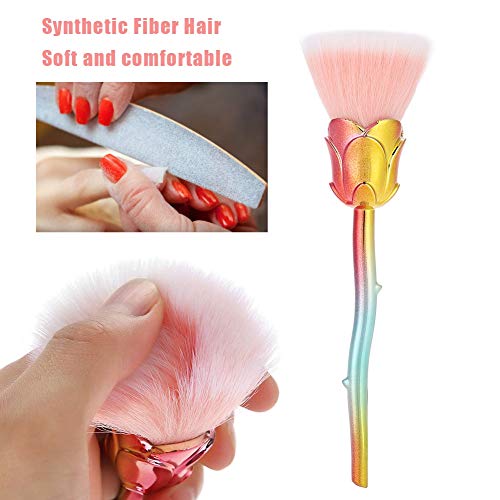 Cepillo de polvo de uñas, removedor de polvo cosmético para uñas suaves Cepillo de limpieza para uñas y polvos de maquillaje Pinceles para rubor