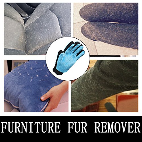 Cepillo para Guantes -con Removedor de pelo para Muebles - Limpieza de Mascotas Para Perros Pequeños, Medianos y Grandes & Gatos Con Pelaje Corto a Largo - Reduce Eficazmente la Caida de Cabello Hasta