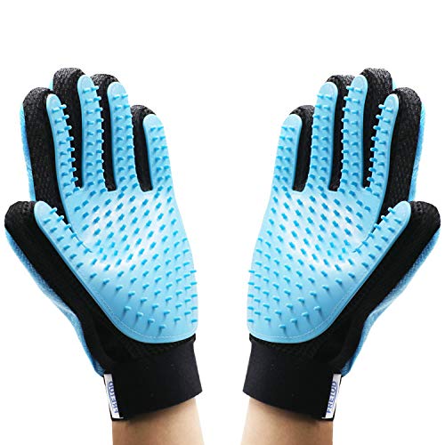 Cepillo para Guantes -con Removedor de pelo para Muebles - Limpieza de Mascotas Para Perros Pequeños, Medianos y Grandes & Gatos Con Pelaje Corto a Largo - Reduce Eficazmente la Caida de Cabello Hasta