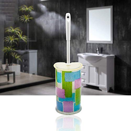 Cepillo para Inodoros Toilet Bowl Cepillo de dientes Cepillo Y Holder, inodoro de limpieza del sistema de fregado Con Wand, debajo del borde del cepillo del labio Y Almacenamiento Carrito for el baño