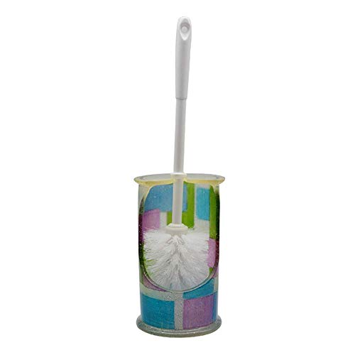 Cepillo para Inodoros Toilet Bowl Cepillo de dientes Cepillo Y Holder, inodoro de limpieza del sistema de fregado Con Wand, debajo del borde del cepillo del labio Y Almacenamiento Carrito for el baño
