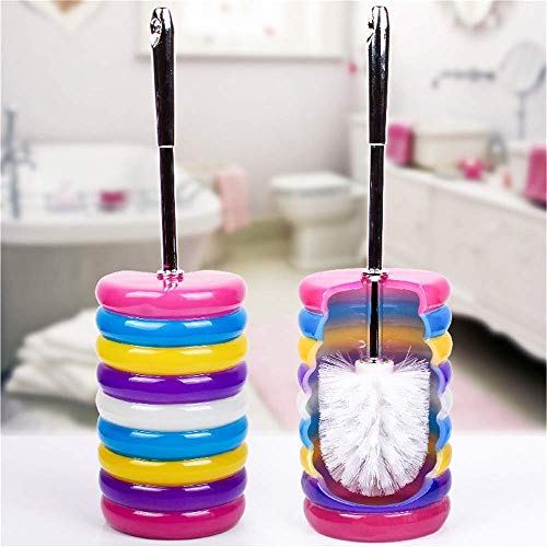 Cepillo para Inodoros Toilet Bowl Cepillo de dientes Cepillo y Holder, sistema de limpieza de la taza del inodoro con el fregado de la varita, debajo del borde del cepillo del labio y almacenamiento C