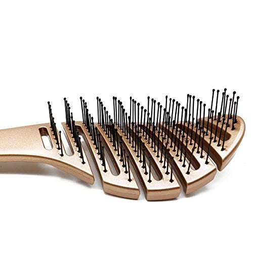 Cepillos para el pelo El pelo del cuero cabelludo masaje peine de cerdas de nylon y cepillo for el pelo rizado mojado Detangle cepillo de pelo de peluquería que labra las herramientas Peines nueva lle