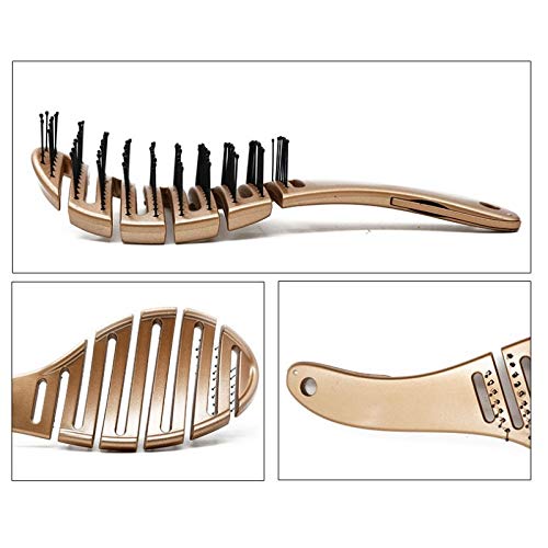 Cepillos para el pelo El pelo del cuero cabelludo masaje peine de cerdas de nylon y cepillo for el pelo rizado mojado Detangle cepillo de pelo de peluquería que labra las herramientas Peines nueva lle