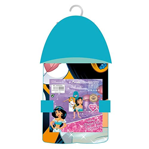 Cerdá 2200003880 Poncho Algodón Princess Jasmin, Azul, 50x115cm