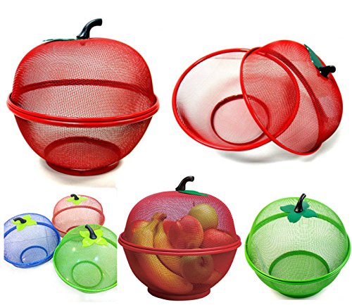 Cesta de malla con forma de manzana para frutas frescas SMARTSTORE; para mantener alejadas a las moscas y a insectos no deseados, con pelador Smartstore gratis