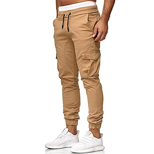 CFWL CinturóN De Cuero De Hechizo De Moda para Hombres Pantalones De Viga Delgada Pantalones Casuales para Hombres Camuflaje Hombre Pantalones Cargo Hombre Pantalones Camuflaje Pantalones