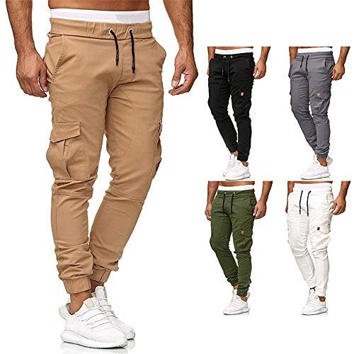 CFWL CinturóN De Cuero De Hechizo De Moda para Hombres Pantalones De Viga Delgada Pantalones Casuales para Hombres Camuflaje Hombre Pantalones Cargo Hombre Pantalones Camuflaje Pantalones