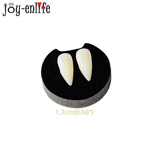 CGDX 1 par Vampiro Zombie Dientes látex Duende Diablo Orejas de Bruja máscara de Cosplay para Disfraces de Halloween Disfraces Fiesta Festival Accesorios 1 par 17 mm