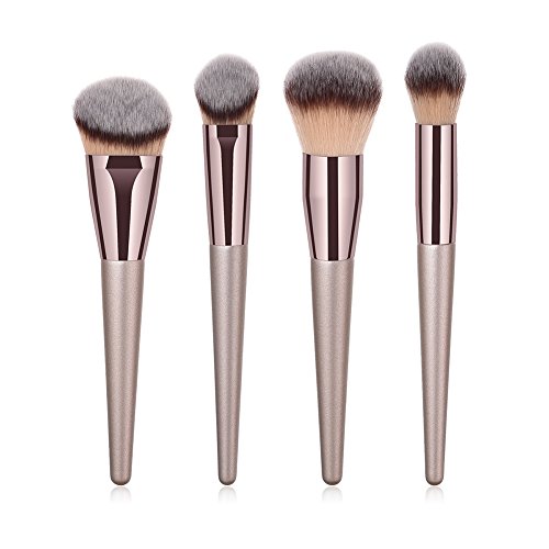 Chakil 4 pcs Pinceles de Maquillaje de los Labios Corrector Brochas Cosmética Makeup Brush Set Profesional Pincel de Maquillaje Cepillo de Ojos Kit