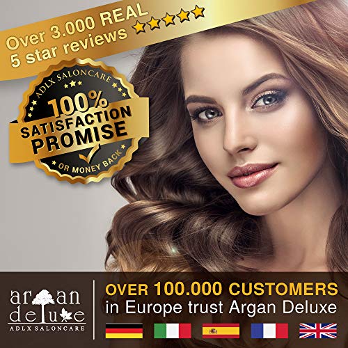 Champú anti-caída y estimulador del crecimiento del cabello de alto nivel, avalado para peluquerías, Argan Deluxe 300 ml.