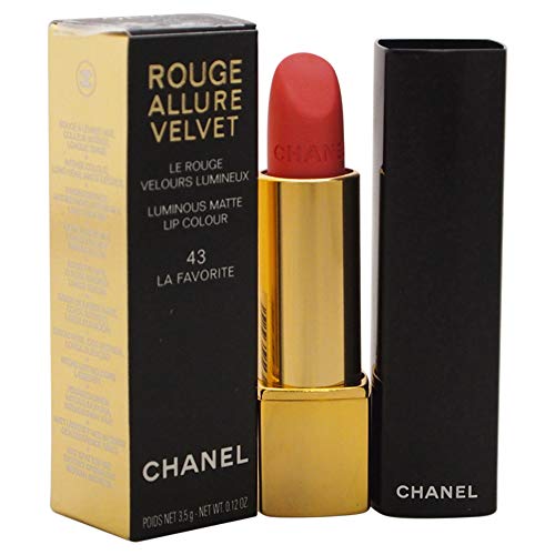 CHANEL Rouge Allure Velvet barra de labios Rosa Mate 3,5 g - Barras de labios (Rosa, La Favorite, 1 Colores, Mujeres, Mate, 3,5 g)